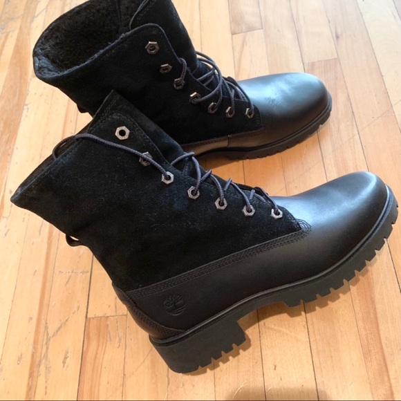 TIMBERLAND Jayne Teddy Fleece Fold Down Ankle Boots - Picture 11 of 16